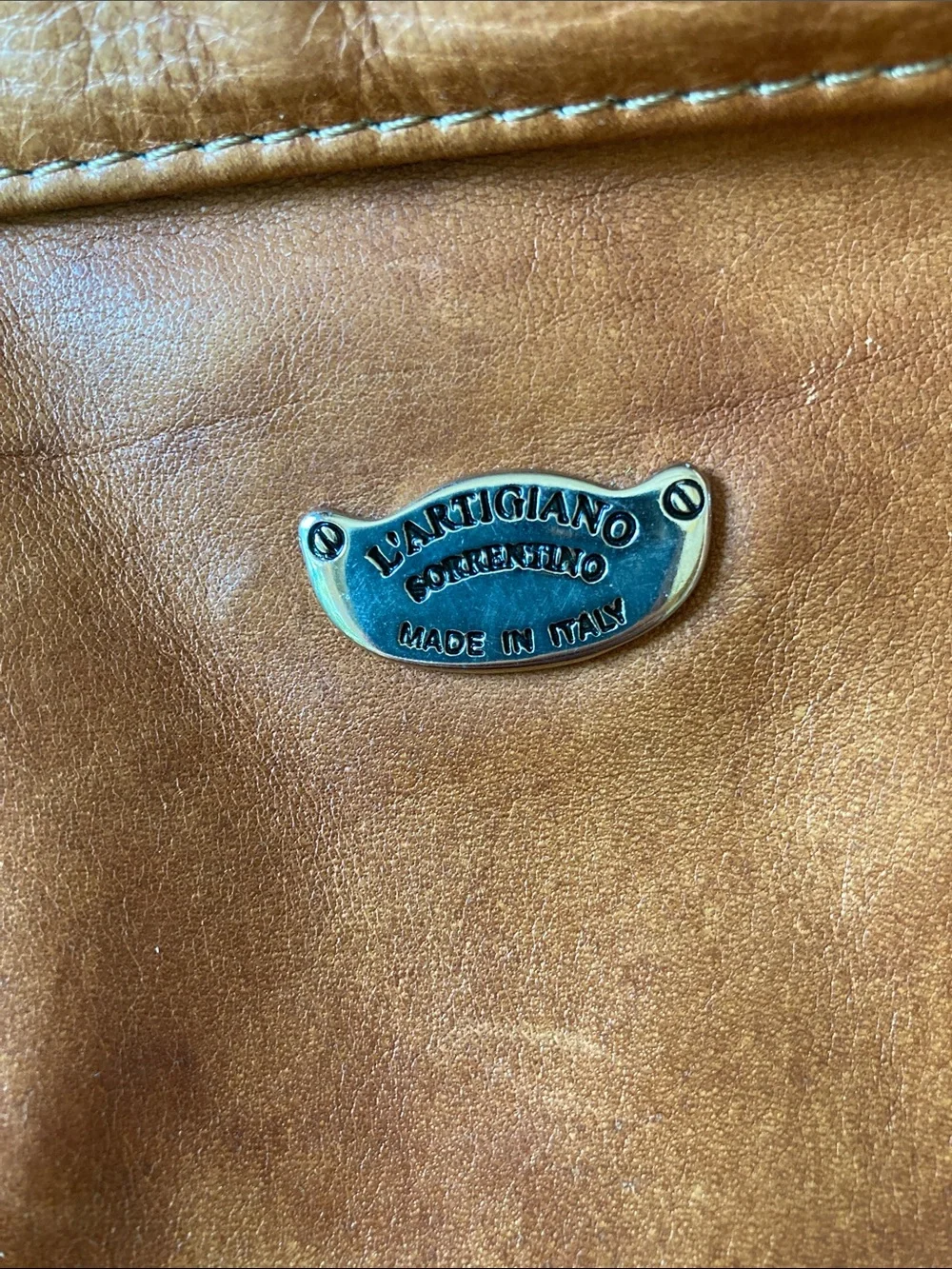 VTG L’Artigiano Brown Leather Shoulder Bag